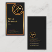 Uitstekende Gouden Lijst Moderne Butler Services Visitekaartje (Voorkant / Achterkant)