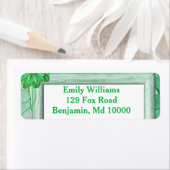 Uitstekende groene bloemen etiket (Insitu)