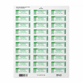 Uitstekende groene bloemen etiket (Full Sheet)