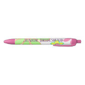 Uitstekende groene Floral Junior Bridesmaid Zwarte Inkt Pen (Bodem)