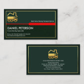 Uitstekende groene lagen Gold Lijst Home Movement Visitekaartje (Voorkant / Achterkant)