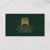 Uitstekende groene marmer Gold Lines, vrachtwagen Visitekaartje (Achterkant)