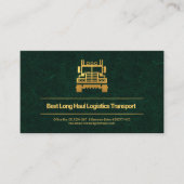 Uitstekende groene marmer Gold Lines, vrachtwagen Visitekaartje (Voorkant)