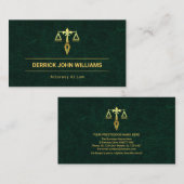Uitstekende groene marmer Grunge Texture Lawyer Visitekaartje (Voorkant / Achterkant)