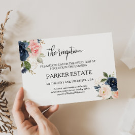 Uitstekende Herfst Bloemen Bruiloft Receptie Kaart