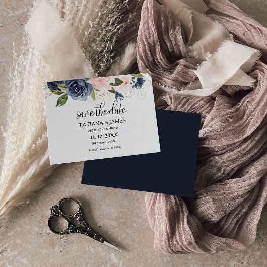 Uitstekende Herfst Bloemenbruiloft Save the Date Kaart