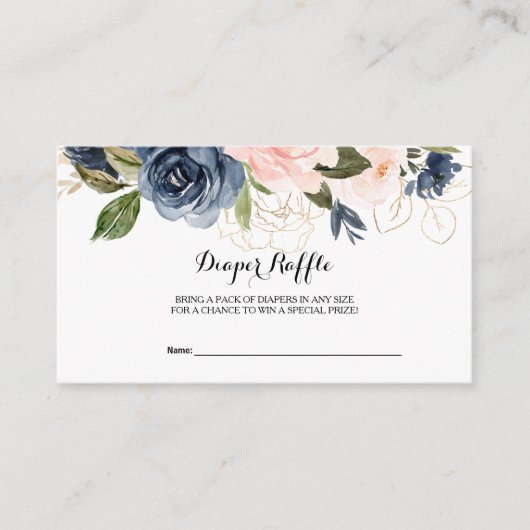 Uitstekende Herfst Bloemenluier Raffle Informatiekaartje (Voorkant)