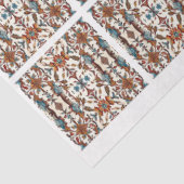 Uitstekende Herfst en Blue Tiled Decoupage Tissuepapier (Detail)