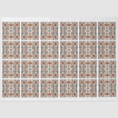 Uitstekende Herfst en Blue Tiled Decoupage Tissuepapier (Voorkant)