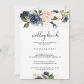 Uitstekende Herfst Floral bruiloft brunch Kaart (Voorkant)