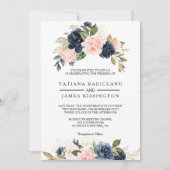 Uitstekende Herfst Floral bruiloft Kaart (Voorkant)