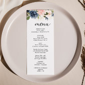 Uitstekende Herfst Floral Dinner Menu Kaart