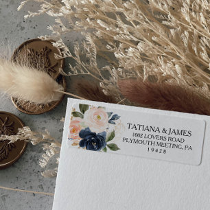 Uitstekende Herfst Floral retour adreslabel Etiket