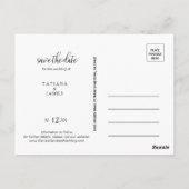 Uitstekende Herfst Floral Save the Date Briefkaart (Achterkant)