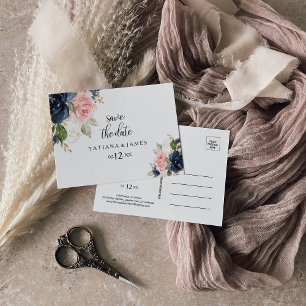 Uitstekende Herfst Floral Save the Date Briefkaart