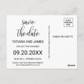 Uitstekende Herfst Floral Save the Date Kaart (Achterkant)