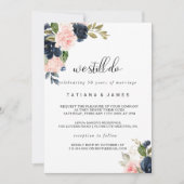 Uitstekende Herfst Floral Vow Vernieuwing Kaart (Voorkant)