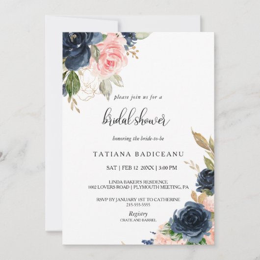 Uitstekende Herfst Floral Vrijgezellenfeest Kaart (Voorkant)