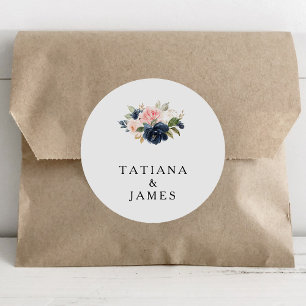Uitstekende Herfst Floral Wedding Envelope-zegels Ronde Sticker