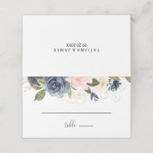 Uitstekende Herfst Floral Wedding Place Card Plaatskaartje (Buitenkant ongevouwen)