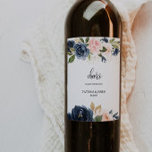 Uitstekende Herfst Floral Wedding Wine Labels Wijn Etiket