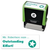 "Uitstekende inspanning!" Tutor Feedback Rubber St Zelfinktende Stempel (In situ)
