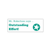 "Uitstekende inspanning!" Tutor Feedback Rubber St Zelfinktende Stempel (Design)