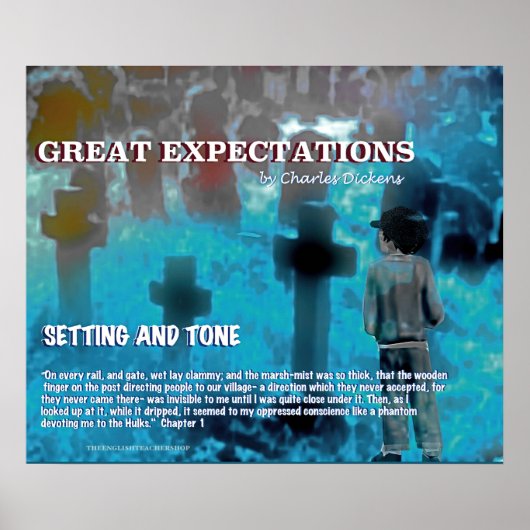 Uitstekende instelling voor verwachtingen en toon poster (Voorkant)