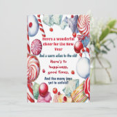 Uitstekende kaart voor het Snoep van het nieuwe ja (Staand voorkant)