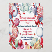 Uitstekende kaart voor het Snoep van het nieuwe ja (Voorkant / Achterkant)