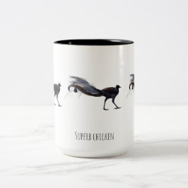 Uitstekende kip tweekleurige koffiemok