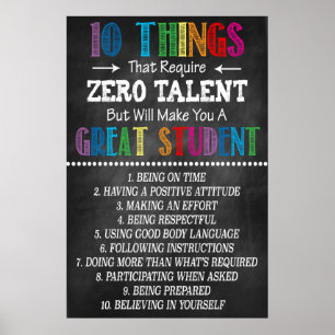 Uitstekende klaslokalen voor studenten poster