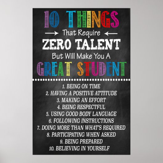 Uitstekende klaslokalen voor studenten poster (Voorkant)