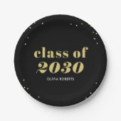 Uitstekende klasse EDITABLE KLEUR Afstudeerder Par Papieren Bordje (Voorkant)