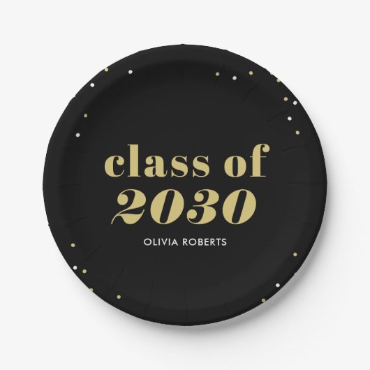 Uitstekende klasse EDITABLE KLEUR Afstudeerder Par Papieren Bordje (Voorkant)