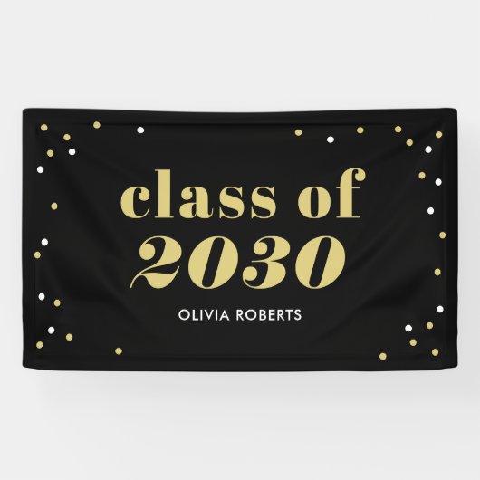 Uitstekende klasse EDITABLE KLEUR Afstuderen Banne Spandoek (Horizontaal)