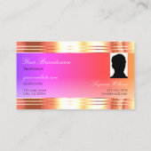 Uitstekende kleurrijke Rozen gouden rand monogram  Visitekaartje (Achterkant)