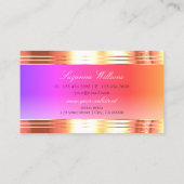 Uitstekende kleurrijke Rozen gouden randen en mono Visitekaartje (Achterkant)