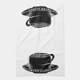 Uitstekende koffie... nooit gesloten theedoek