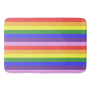 Uitstekende kwaliteit Rainbow Stripe heldere kleur Badmat