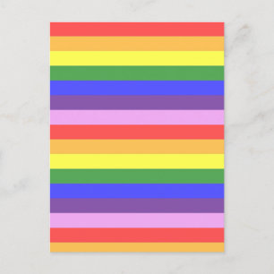 Uitstekende kwaliteit Rainbow Stripe heldere kleur Briefkaart