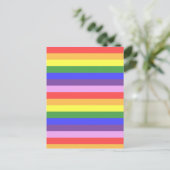 Uitstekende kwaliteit Rainbow Stripe heldere kleur Briefkaart (Staand voorkant)
