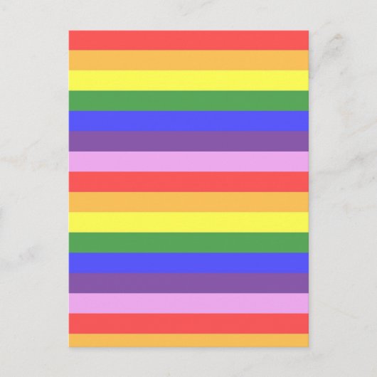 Uitstekende kwaliteit Rainbow Stripe heldere kleur Briefkaart (Voorkant)