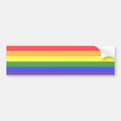 Uitstekende kwaliteit Rainbow Stripe heldere kleur Bumpersticker (Voorkant)