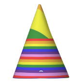 Uitstekende kwaliteit Rainbow Stripe heldere kleur Feesthoedjes (Rechts)