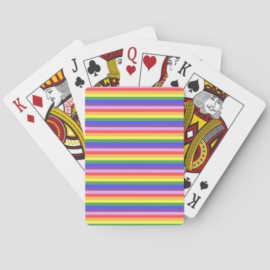 Uitstekende kwaliteit Rainbow Stripe heldere kleur Pokerkaarten (Achterkant)