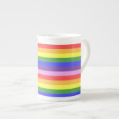Uitstekende kwaliteit Rainbow Stripe heldere kleur Porselein Kop (Voorkant rechts)