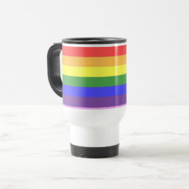 Uitstekende kwaliteit Rainbow Stripe heldere kleur Reisbeker