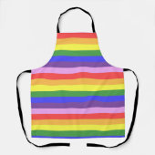 Uitstekende kwaliteit Rainbow Stripe heldere kleur Schort (Voorkant)