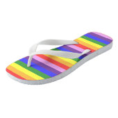 Uitstekende kwaliteit Rainbow Stripe heldere kleur Teenslippers (Schuin)